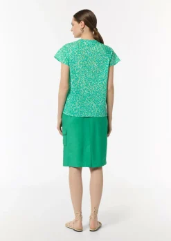 Blusenshirt mit All-over-Print-Comma New