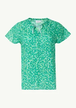 Blusenshirt mit All-over-Print-Comma New