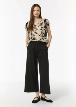 Blusenshirt mit All-over-Print-Comma Outlet