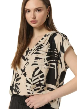 Blusenshirt mit All-over-Print-Comma Outlet