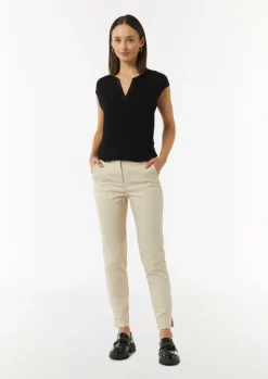 Blusenshirt mit Tunika-Ausschnitt und Satinblende-Comma Fashion