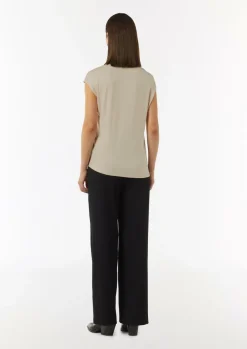 Blusenshirt mit Tunika-Ausschnitt und Satinblende-Comma Discount