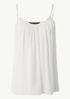 Blusentop aus Viskosemix mit Smokdetail-Comma Fashion