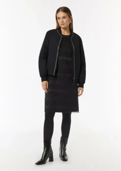 Bomberjacke mit Schmuckdetails und Crew Neck-Comma Online