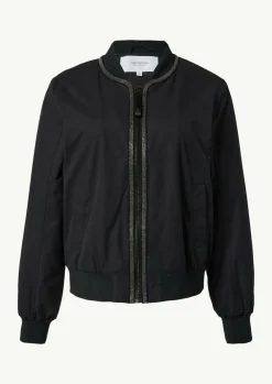Bomberjacke mit Schmuckdetails und Crew Neck-Comma Online