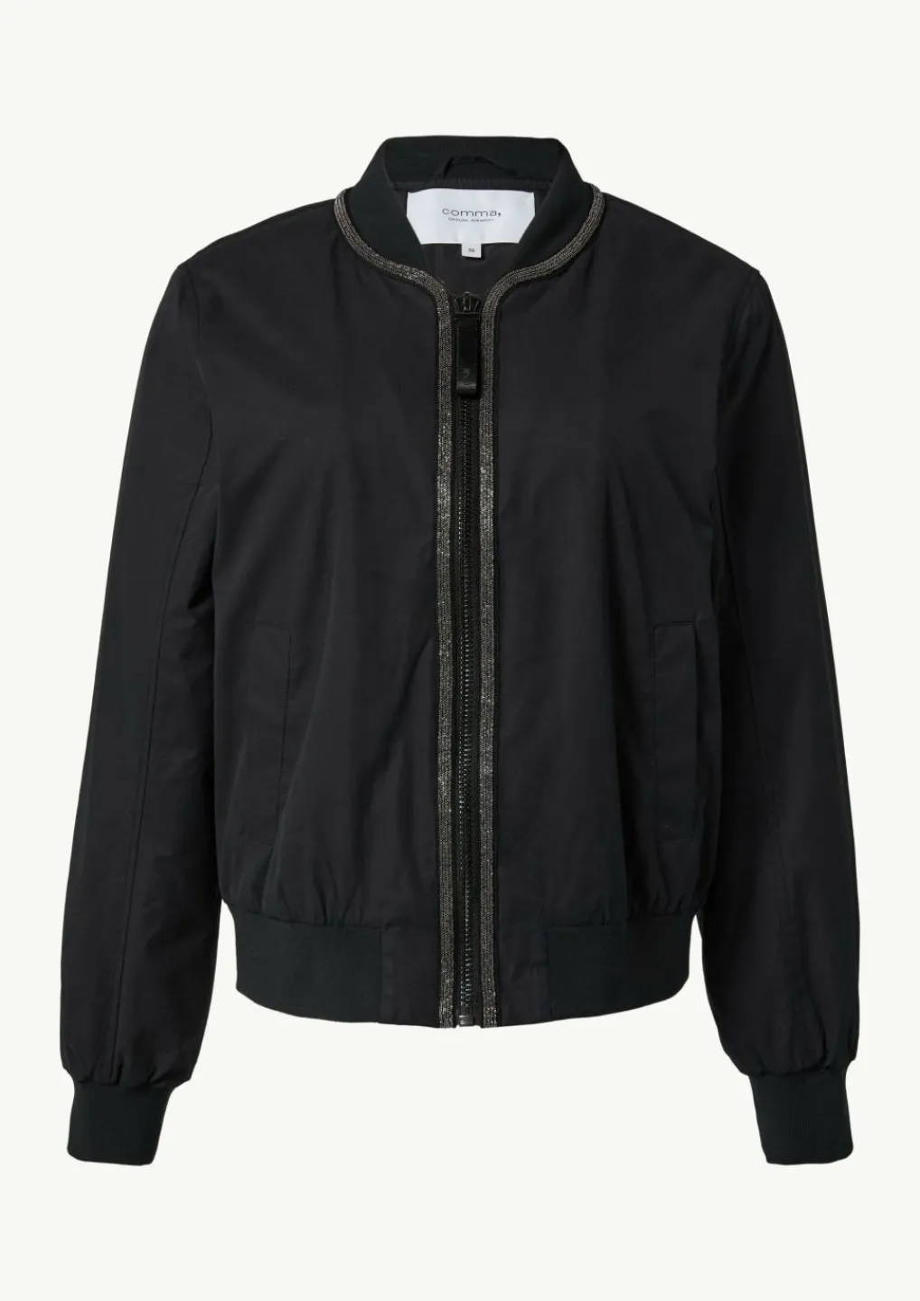 Bomberjacke mit Schmuckdetails und Crew Neck-Comma Online