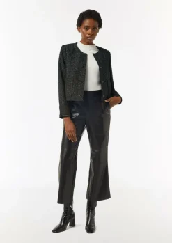 Bouclé-Jacke mit Fransen-Detail und Glitzergarn-Comma Discount