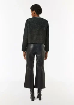 Bouclé-Jacke mit Fransen-Detail und Glitzergarn-Comma Discount