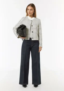 Bouclé-Jacke mit leichter Fütterung und Knopfleiste-Comma Outlet