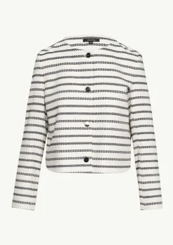 Bouclé-Jacke mit leichter Fütterung und Knopfleiste-Comma Outlet
