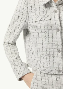 Bouclé-Jerseyjacke mit Metallic-Garn-Comma New