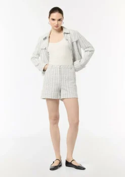 Bouclé-Jerseyshorts mit Metallic-Garn-Comma Best