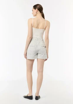 Bouclé-Jerseyshorts mit Metallic-Garn-Comma Best