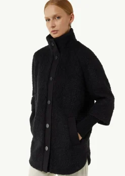 Bouclé-Mantel mit Strickdetails-Comma Sale