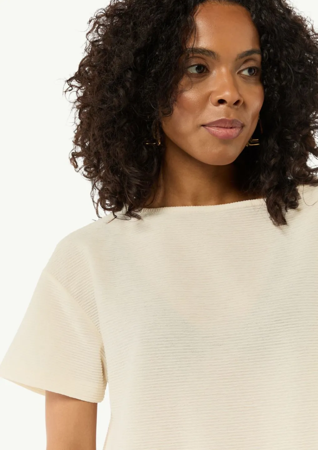 Boxy-Shirt aus Feinstrick mit U-Boot-Ausschnitt-Comma Fashion
