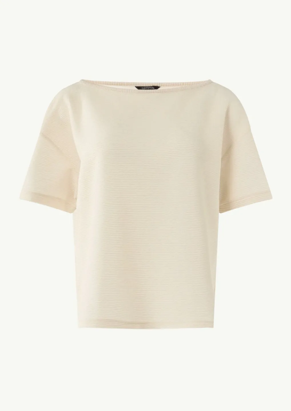 Boxy-Shirt aus Feinstrick mit U-Boot-Ausschnitt-Comma Fashion
