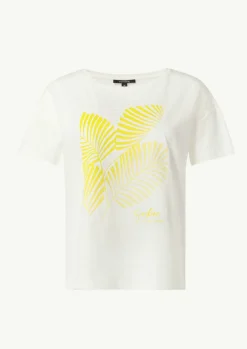 Boxy-T-Shirt aus Modalmix mit Frontprint-Comma Discount
