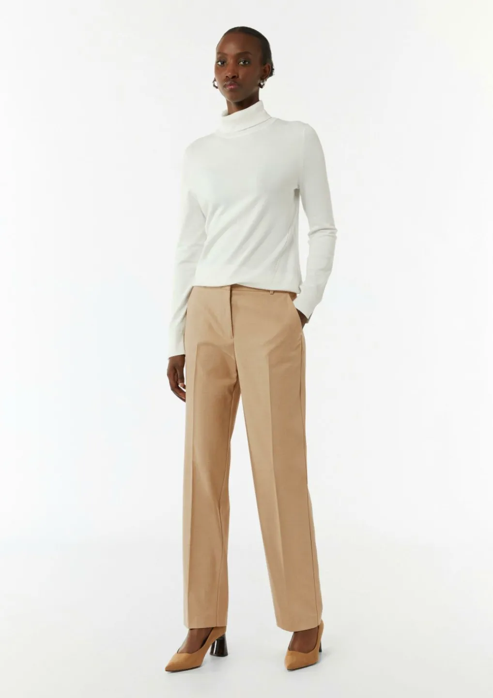 Business-Hose mit Straight Leg und Twillstruktur-Comma Discount