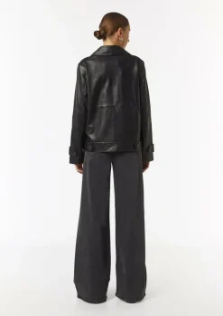 Caban-Jacke aus weichem Leder-Comma New
