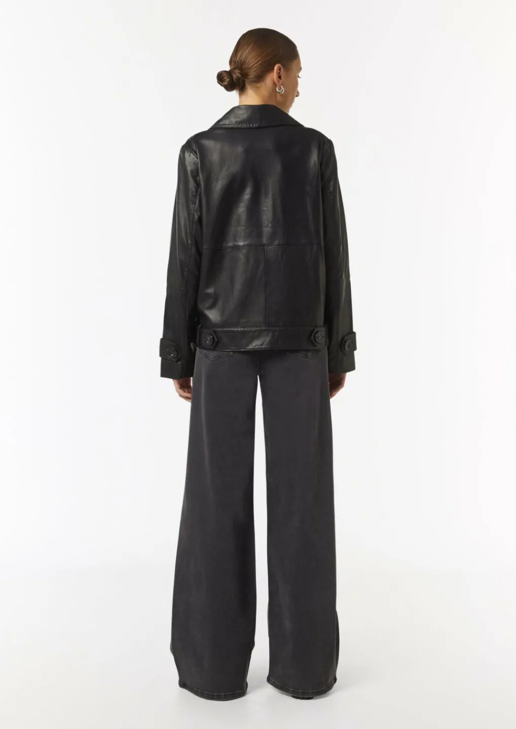 Caban-Jacke aus weichem Leder-Comma New