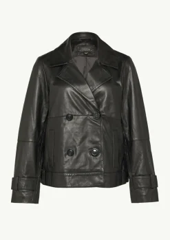 Caban-Jacke aus weichem Leder-Comma New