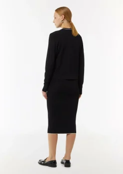 Cardigan mit Kontrastdetails und aufgesetzten Taschen-Comma Hot