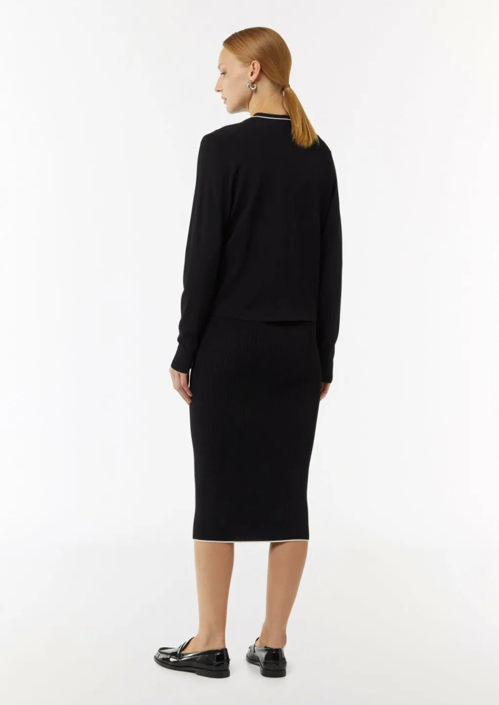 Cardigan mit Kontrastdetails und aufgesetzten Taschen-Comma Hot