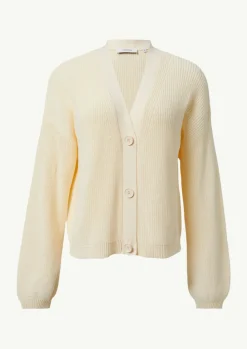 Cardigan mit Rippstruktur und überschnittenen Schultern-Comma Hot