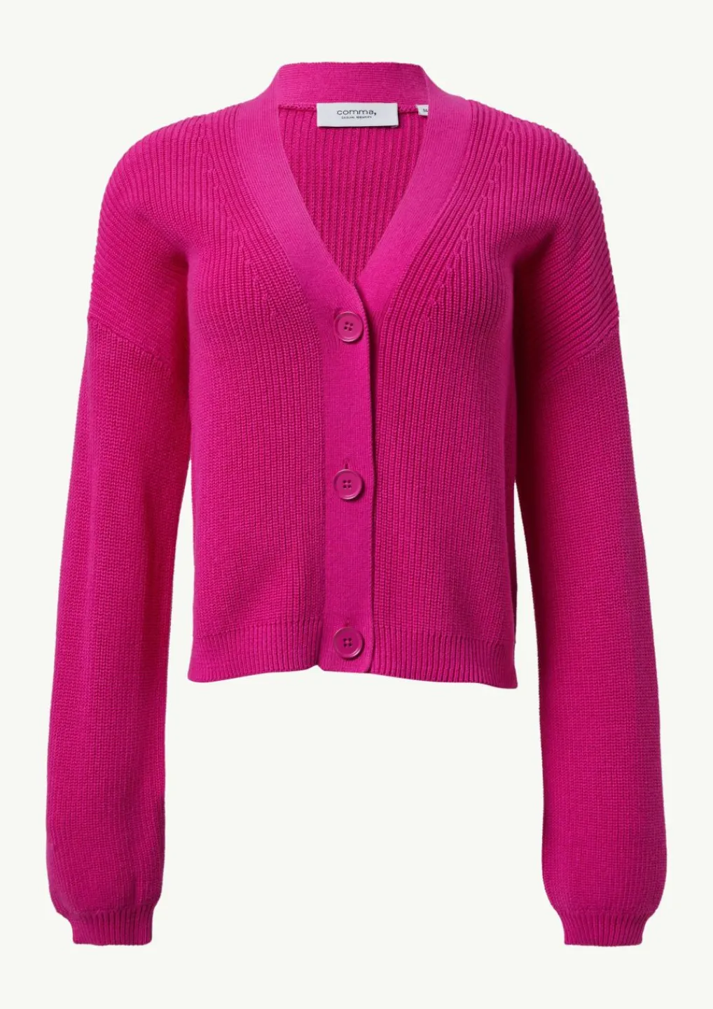 Cardigan mit Rippstruktur und überschnittenen Schultern-Comma Outlet