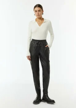Cargohose aus Lederimitat-Comma Online