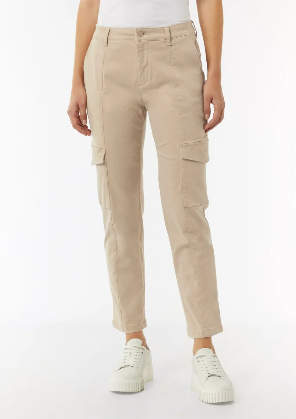 Cargohose mit schmal zulaufendem Bein-Comma Discount