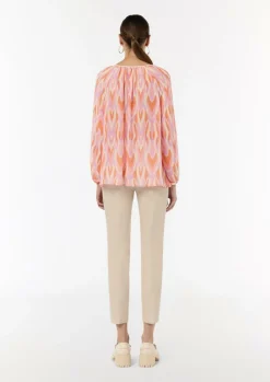Chiffonbluse mit Allovermuster-Comma Sale