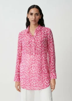 Chiffonbluse mit Allovermuster-Comma Best