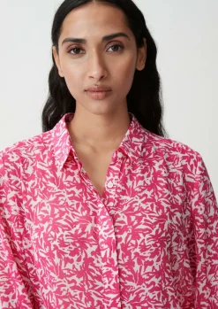 Chiffonbluse mit Allovermuster-Comma Best