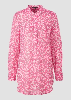 Chiffonbluse mit Allovermuster-Comma Best