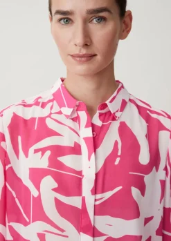 Chiffonbluse mit Allovermuster-Comma Clearance