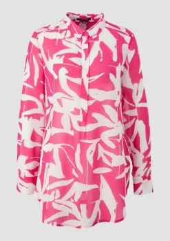 Chiffonbluse mit Allovermuster-Comma Clearance