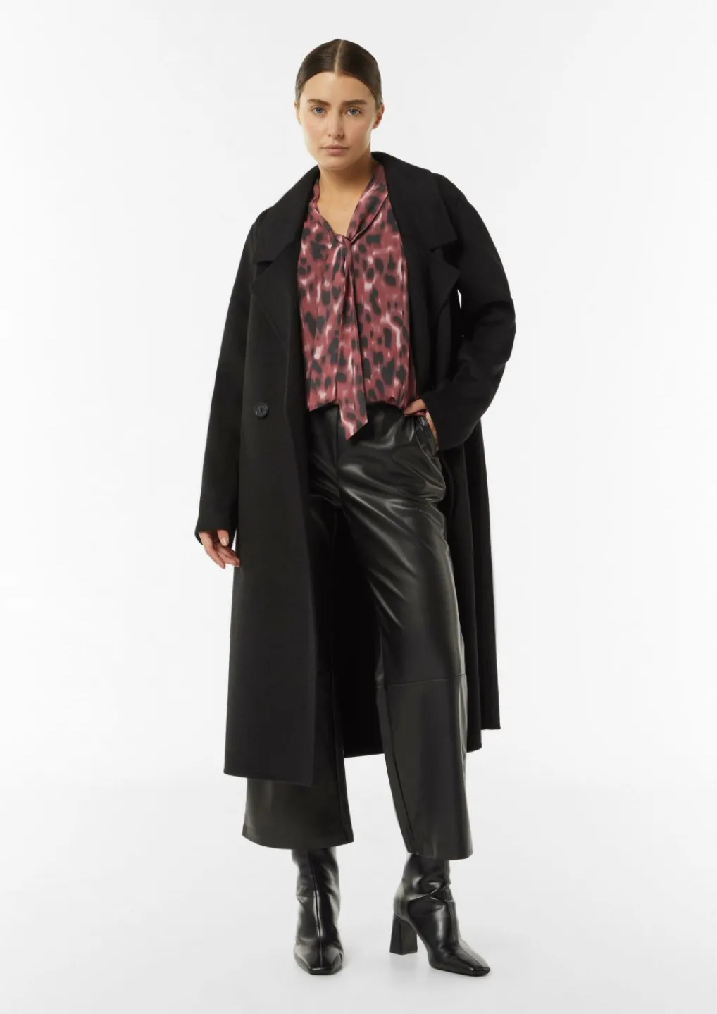 Chiffon-Bluse mit All-over-Print-Comma Online