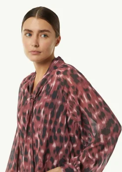 Chiffon-Bluse mit All-over-Print-Comma Online