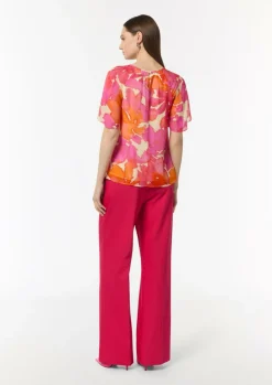 Chiffon-Bluse mit blickdichtem Futter-Comma Best