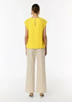 Chiffon-Bluse mit Kappärmeln-Comma Clearance