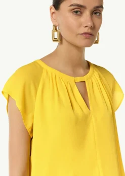 Chiffon-Bluse mit Kappärmeln-Comma Clearance