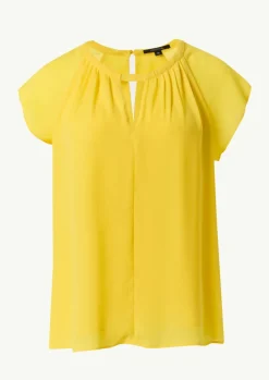 Chiffon-Bluse mit Kappärmeln-Comma Clearance