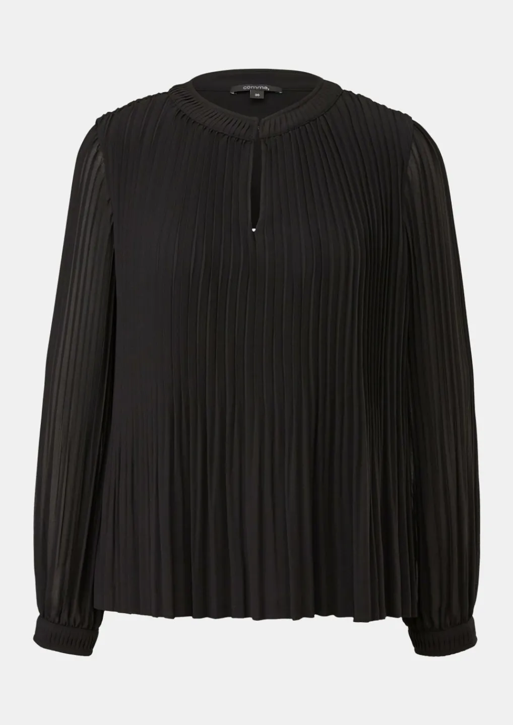 Chiffon-Bluse mit Plisseefalten-Comma Discount