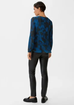 Chiffonbluse mit Plisseefalten-Comma Discount
