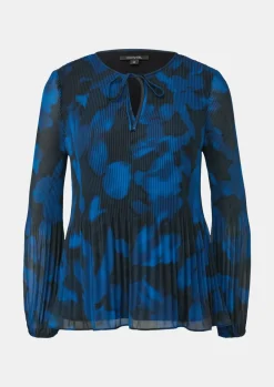 Chiffonbluse mit Plisseefalten-Comma Discount