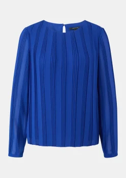 Chiffonbluse mit Plisseefalten-Comma New