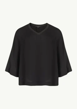 Chiffon-Blusenshirt mit 3/4-Ärmeln-Comma Outlet