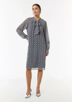 Chiffonkleid mit abnehmbarem Bindeband-Comma Outlet