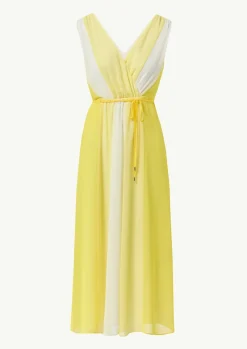 Chiffon-Kleid mit elastischer Taille und Bindeband-Comma Outlet